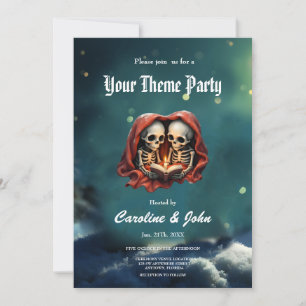 Invitation Moments d'hiver magiques, deux squelettes