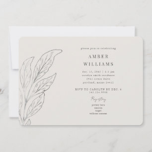 Invitation Moments simples Fête des mariées Crème à tige arro
