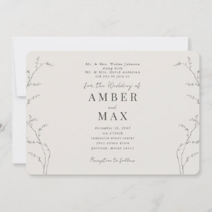 Invitation Moments simples Les deux parents Crème arrondie