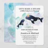 Mommy and Baby Whale Baby shower par la poste
