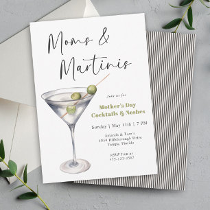 Invitation Moms et Martinis fête des mères Cocktail Party