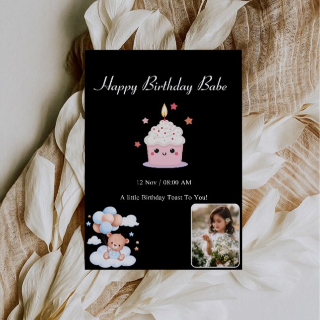 Invitation Mon amour, aujourd'hui est ton jour spécial (My love, today’s your special day invitation)