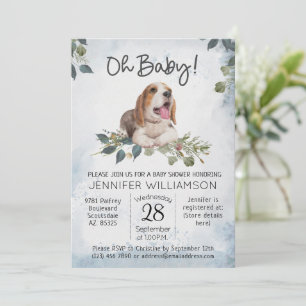 Invitation Mon bébé ! Baby shower beagle Chien Chien Chien