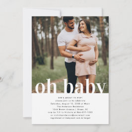Invitation Mon bébé | Baby shower photo simple