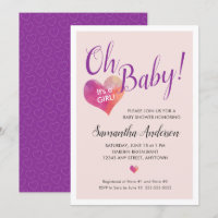 Mon bébé ! C'est un Baby shower de coeur rose fill