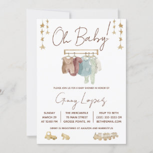 Invitation Mon bébé, Layette, Baby shower de jouets écoénergé