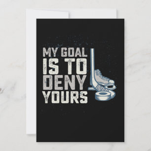 Invitation Mon But Est De Refuser Votre Hockey Vintage