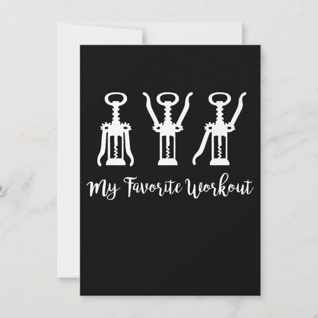 Invitation Mon Entraînement préféré Vin Lover Idea Gym (Devant)