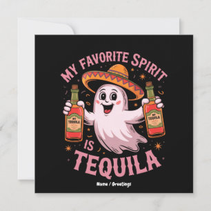 Invitation Mon esprit préféré est Tequila Halloween Boire