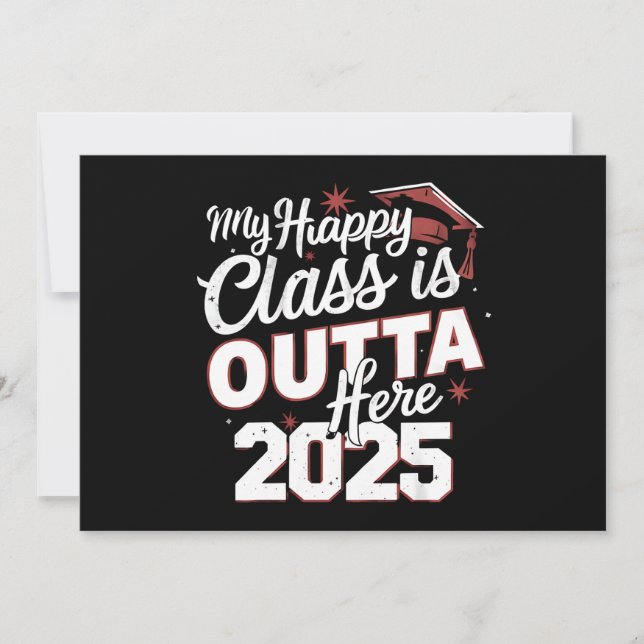 Invitation Mon Happy Class Est En Dehors Ici 2025 Diplômé Sen (Devant)