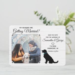 Invitation Mon Humains se marier-animal de compagnie Sauvez l