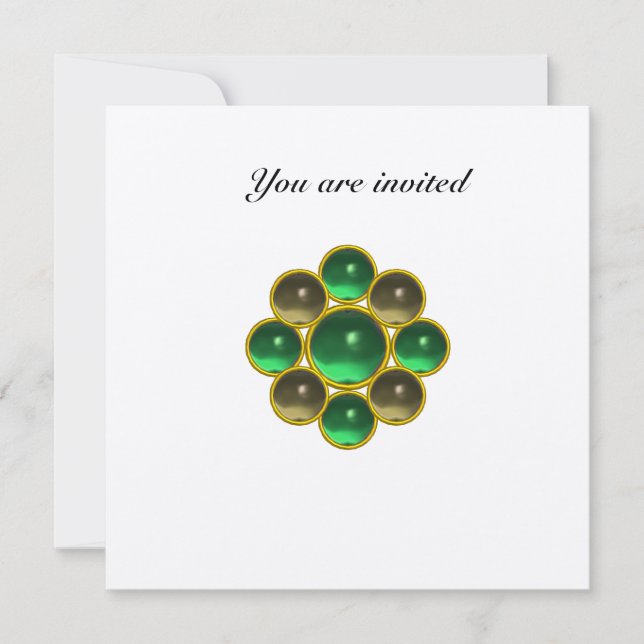 Invitation MON jade agate or blanc (Devant)