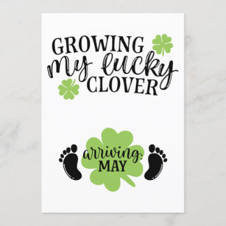 Invitation Mon Lucky Clover Arrive Peut St patrick