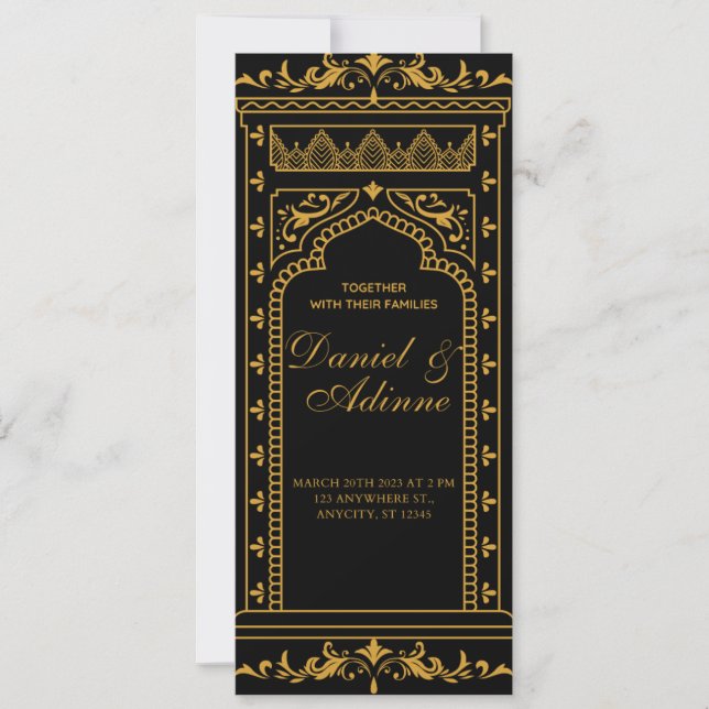 Invitation Mon Mariage indien (Devant)
