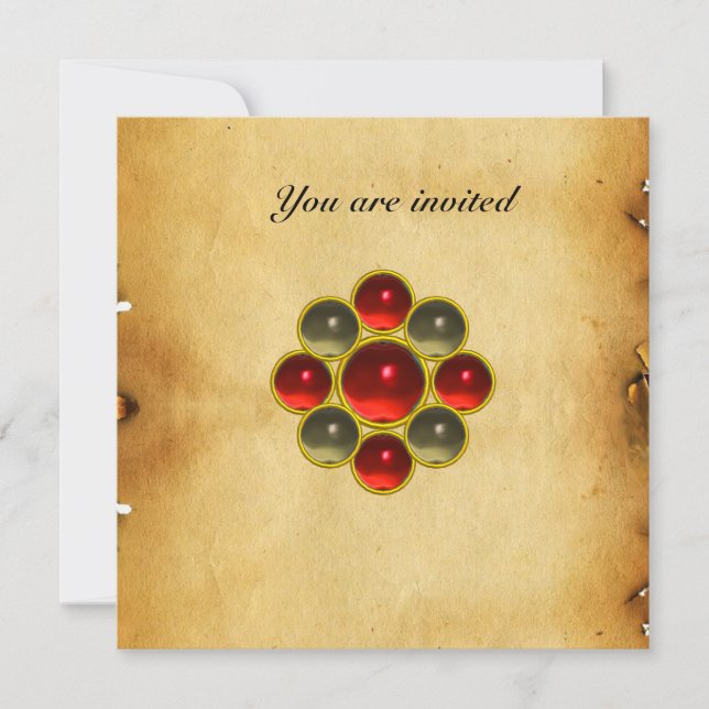 Invitation MON parchemin d'agate rubis (Devant)