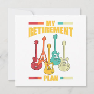 Invitation Mon plan de retraite Guitare électrique Chaîne mus