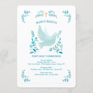 Invitation Mon premier bleu communion