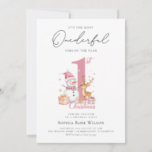 Invitation Mon premier Noël 1er anniversaire