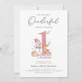 Invitation Mon premier Noël 1er anniversaire