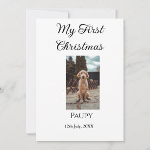 Invitation Mon premier Noël ajouter nom animal chien chat ann