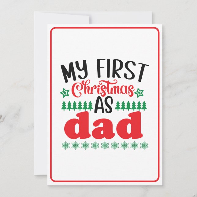 Invitation Mon premier Noël comme papa (Devant)