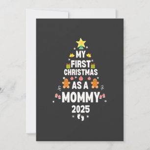 Invitation Mon premier Noël en tant que maman 2025 Xmas
