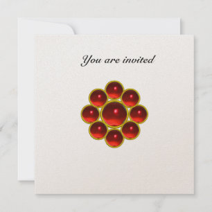 Invitation MON rubis rouge or blanc
