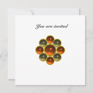 Invitation MON topaz agate blanc orange