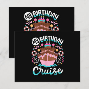 Invitation Mon voyage en croisière pour mon anniversaire