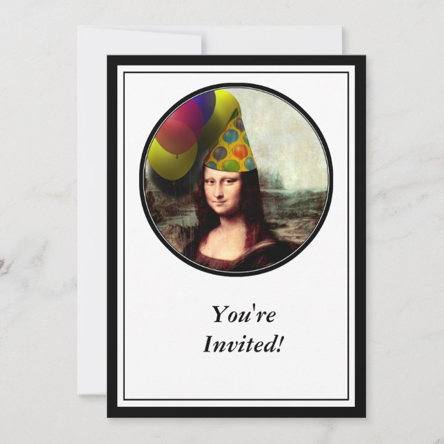 Invitation Mona Lisa Casquette de la fête de port (Devant)