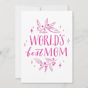 Invitation monde rose meilleure mère mère jour