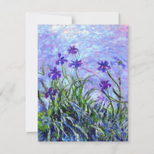 Invitation Monet Lilac Irises