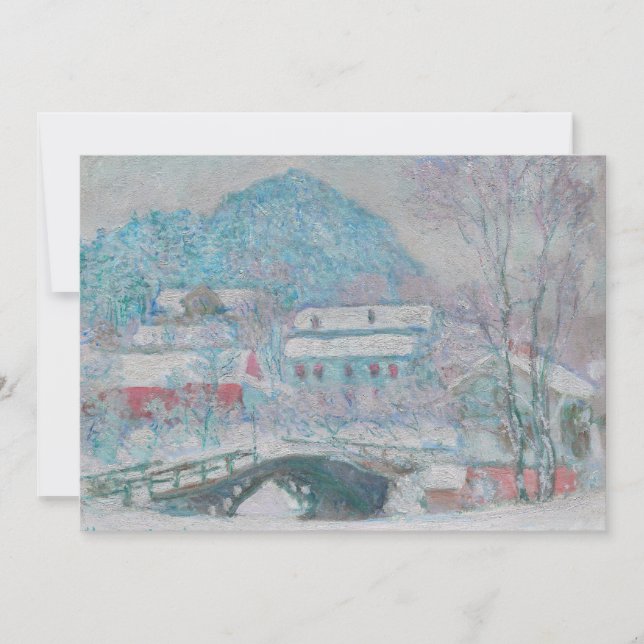 Invitation Monet - Norvège, Village de Sandviken dans la neig (Devant)