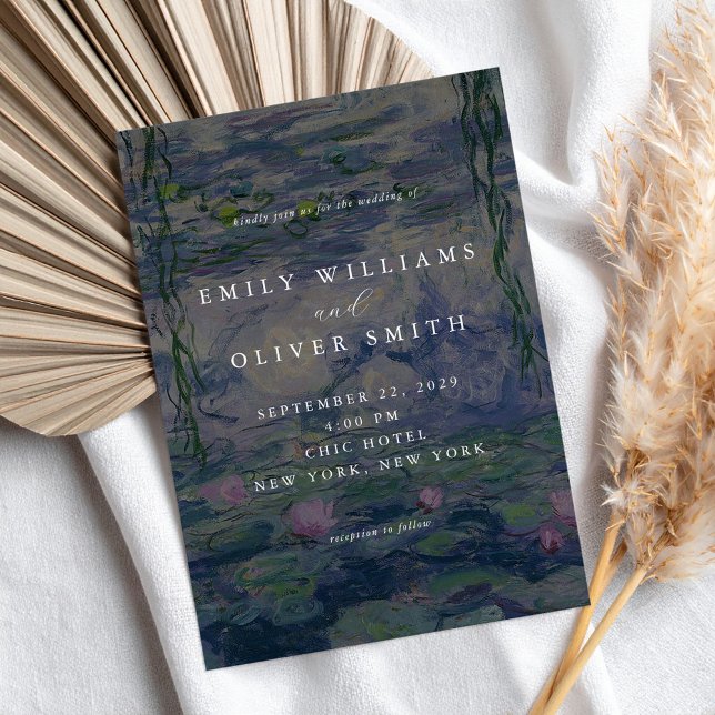 Invitation Monet Water Lilies Wedding (Créateur téléchargé)