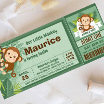 Monkey Boy Jungle Billets Pass Anniversaire Fête