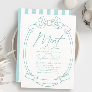 Invitation Monnaie À Être Bow/Ribbon Frame Fête des mariées