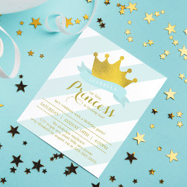 Invitation Monnaie et Gold Princess Anniversaire