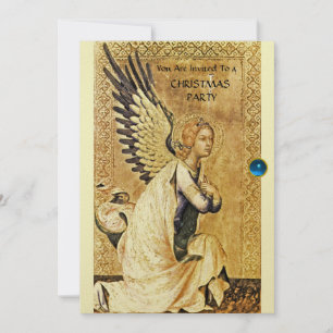 Invitation MONOGRAMME ANGEL ANNONCIÉ, Sapphire Bleu, Or