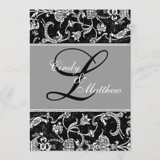 Invitation Monogramme Damas