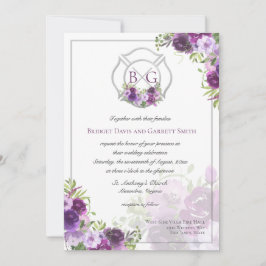 Invitation Monogramme de chasse aux incendies flor