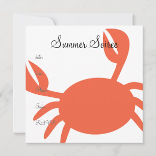 Invitation Monogramme de crabe