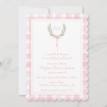 Monogramme de crête de En vichy Laurel Pink