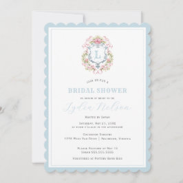 Invitation Monogramme de la crête florale du millénaire | Mar