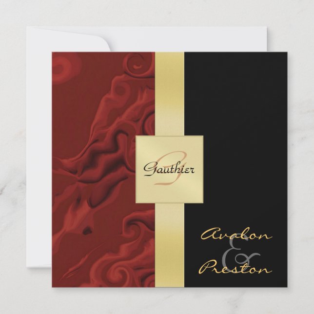 Invitation Monogramme de l'Faire-part de mariage officiel de  (Devant)