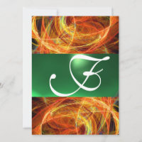 MONOGRAMME DE PHOTON jaune émeraude vert