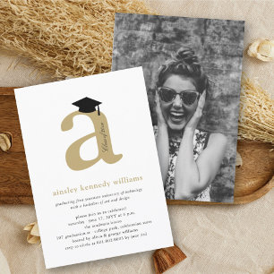Invitation Monogramme de signature Un diplômé de la promotion