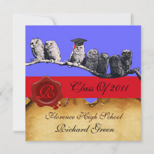 INVITATION MONOGRAMME DU GRADUM DE LA CIRE DE PARCHEMENT ENSE