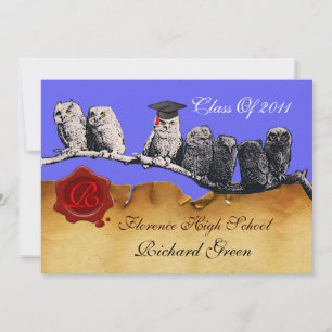 INVITATION MONOGRAMME DU GRADUM DE LA CIRE DE PARCHEMENT ENSE