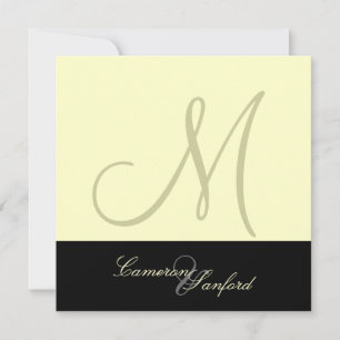 Invitation Monogramme fait sur commande d'invitations de