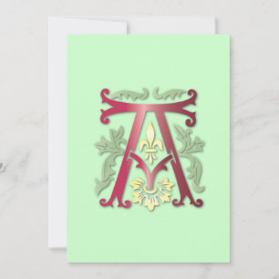 Invitation Monogramme Fleur-de-lis